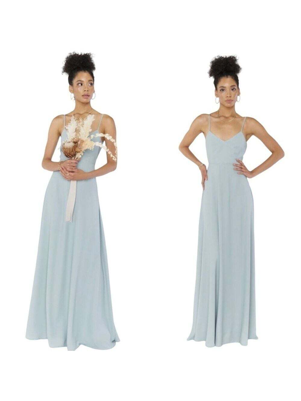 Show Me Your Mumu Faith Maxi Dress in Silver Sage Crisp Princess Cut Size Medium
